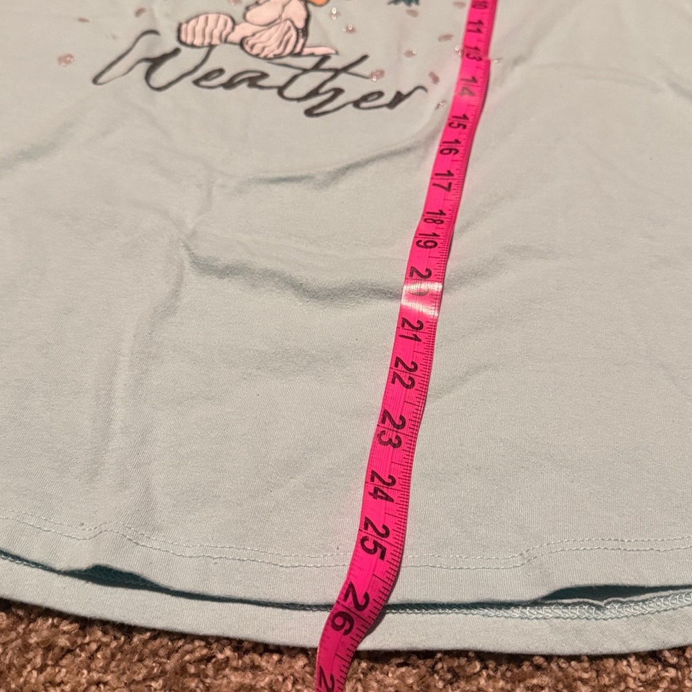 ‘Snuggle Weather’ Snoopy & Woodstock t-shirt w/glitter accent (XXL) - EUC! - Picture 4 of 6